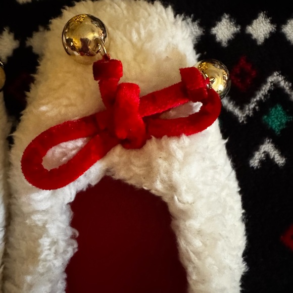 Katie Perry flats shearling with red ribbon - Picture 3 of 5